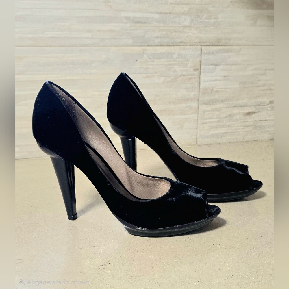 🔥Sold🔥 Bottega Veneta Black Velvet Pumps